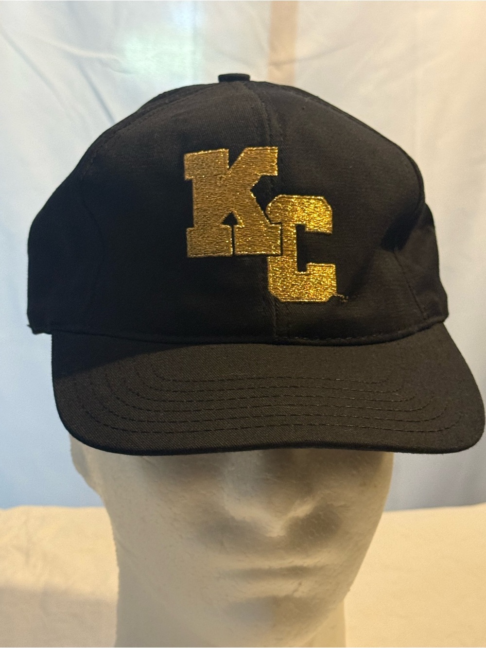 KC Black Kids Baseball Cap with Gold Logo